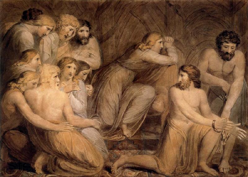 William Blake Joseflast Simeon tie up Germany oil painting art
